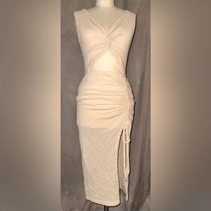 Tan knitted dress